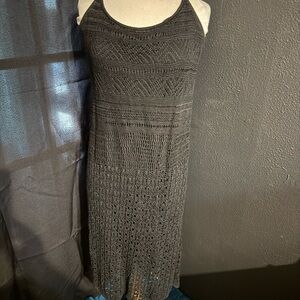 Lauren Ralph Lauren Black Crochet Maxi Dress